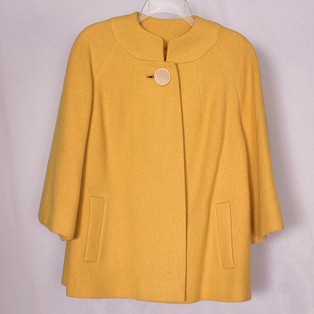 Kerrybrooke Vintage Women's Sears & Roebuck Company Dress Coat Mustard Yellow